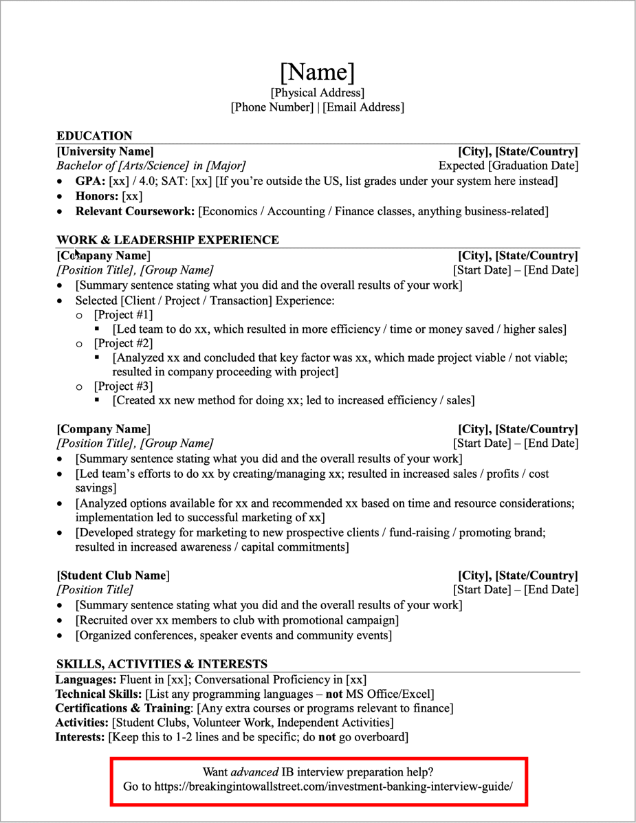 investment-banking-resume-template-proven-formula-2022