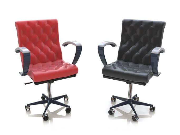 Two office chairs in the design of information related to business