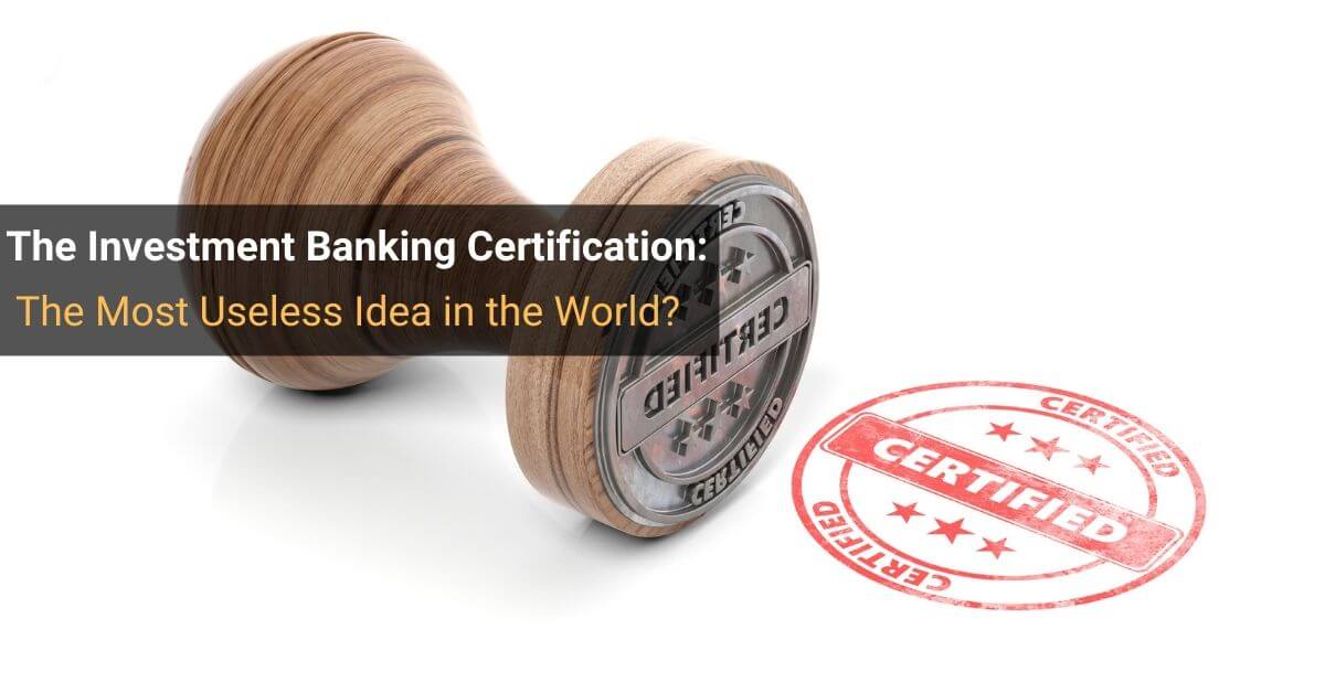 Investment Banking Certification