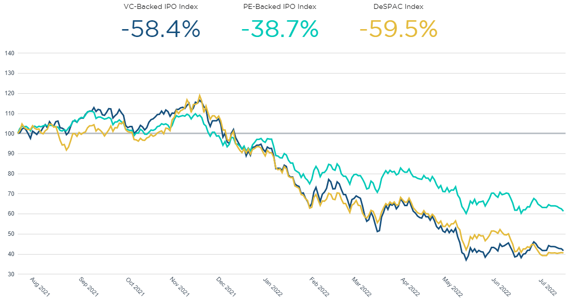 SPAC vs. IPO Performance Over the Last Year
