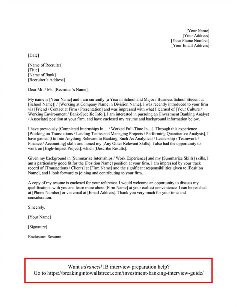 14 Cover Letter Wso JemasJoleyne   Investment Banking Cover Letter Template 791x1024 